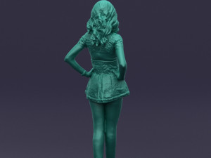 crossed legs woman 0433 3D Model