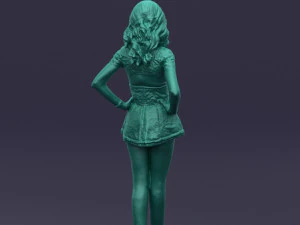 crossed legs woman 0433 3D Model