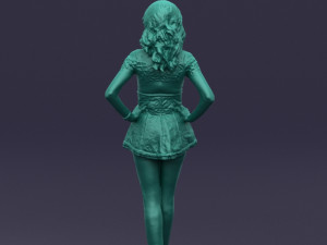 crossed legs woman 0433 3D Model