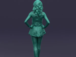 crossed legs woman 0433 3D Model