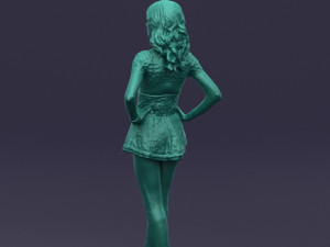 crossed legs woman 0433 3D Model