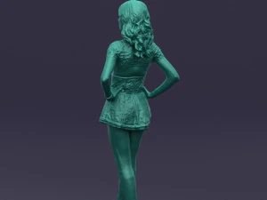crossed legs woman 0433 3D Model