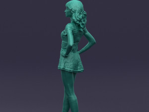 crossed legs woman 0433 3D Model