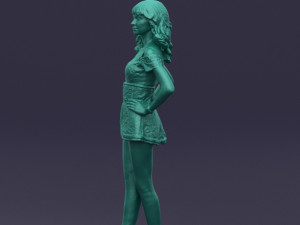 crossed legs woman 0433 3D Model