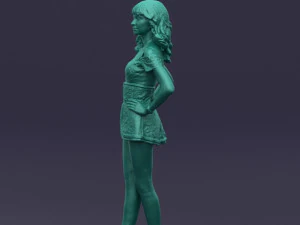 crossed legs woman 0433 3D Model