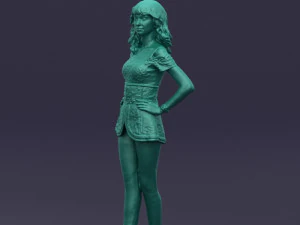 crossed legs woman 0433 3D Model