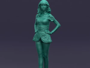 crossed legs woman 0433 3D Model