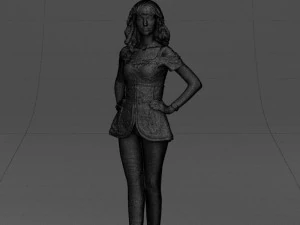 crossed legs woman 0433 3D Model