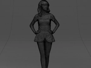 crossed legs woman 0433 3D Model