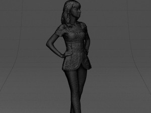 crossed legs woman 0433 3D Model