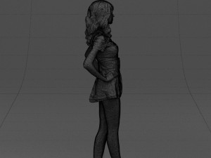 crossed legs woman 0433 3D Model