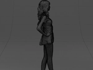 crossed legs woman 0433 3D Model