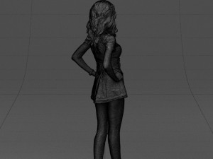 crossed legs woman 0433 3D Model