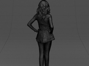 crossed legs woman 0433 3D Model