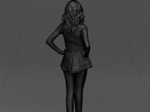 crossed legs woman 0433 3D Model