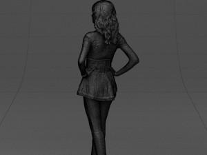 crossed legs woman 0433 3D Model