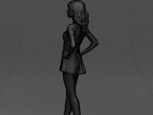 crossed legs woman 0433 3D Model