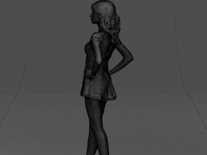 crossed legs woman 0433 3D Model