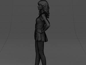 crossed legs woman 0433 3D Model