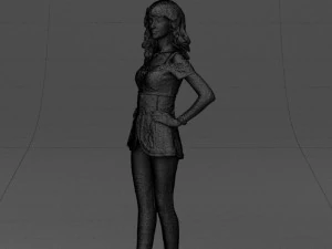 crossed legs woman 0433 3D Model