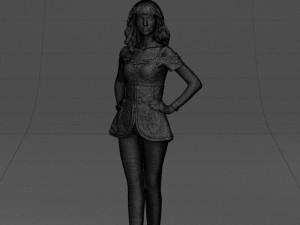 crossed legs woman 0433 3D Model