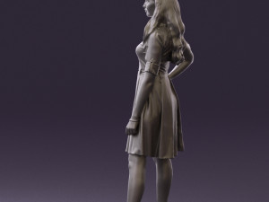 woman in red dress 0408 3D Model