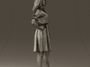 woman in red dress 0408 3D Model