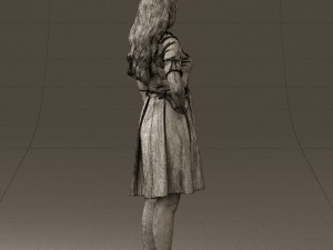 woman in red dress 0408 3D Model