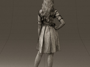 woman in red dress 0408 3D Model