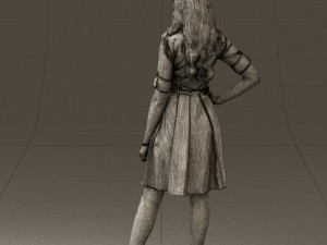 woman in red dress 0408 3D Model