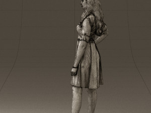 woman in red dress 0408 3D Model