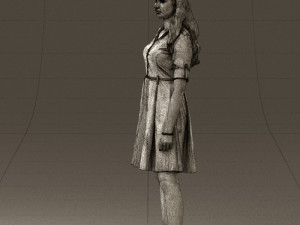 woman in red dress 0408 3D Model