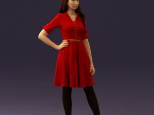 woman in red dress 0408 3d print ready 3D Print Model