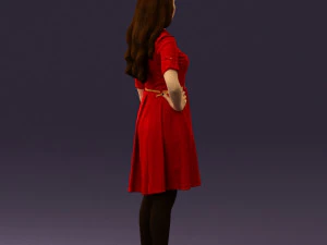 woman in red dress 0408 3d print ready 3D Print Model