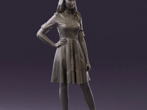woman in red dress 0408 3d print ready 3D Print Model