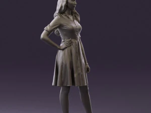 woman in red dress 0408 3d print ready 3D Print Model