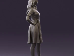 woman in red dress 0408 3d print ready 3D Print Model