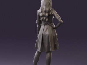 woman in red dress 0408 3d print ready 3D 프린트 모델