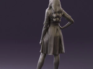 woman in red dress 0408 3d print ready 3D Print Model