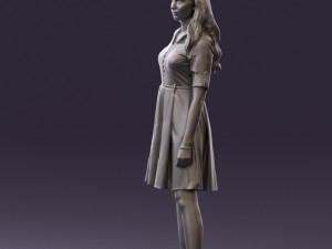 woman in red dress 0408 3d print ready 3D 프린트 모델