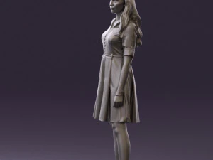 woman in red dress 0408 3d print ready 3D Print Model