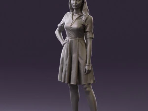 woman in red dress 0408 3d print ready 3D Print Model