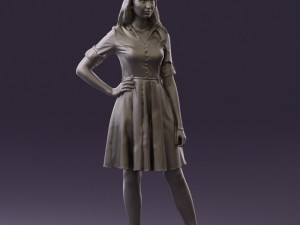 woman in red dress 0408 3d print ready 3D 프린트 모델