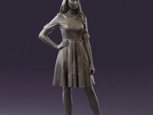 woman in red dress 0408 3d print ready 3D Print Model