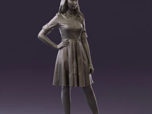 woman in red dress 0408 3d print ready 3D Print Model