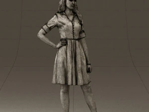 woman in red dress 0408 3d print ready 3D Print Model