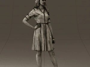 woman in red dress 0408 3d print ready 3D Print Model
