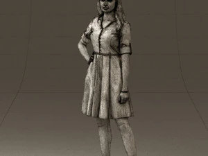 woman in red dress 0408 3d print ready 3D Print Model