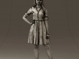 woman in red dress 0408 3d print ready 3D Print Model
