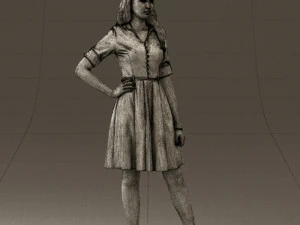 woman in red dress 0408 3d print ready 3D Print Model
